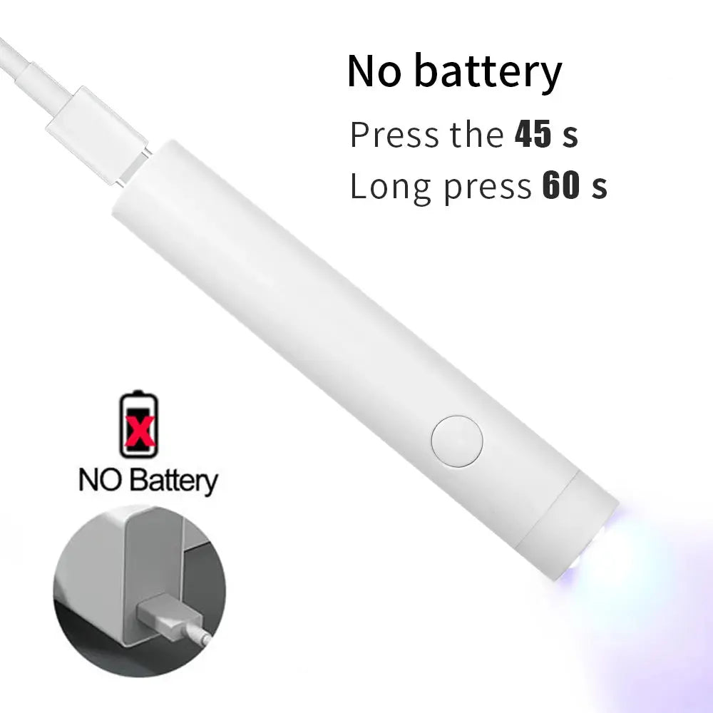 CNHIDS Portable Salon Quick Dry USB Nail Dryer Machine Home Phototherapy Tools Professional UV LED Nail Lamp Mini Flashlight Pen Makeup art