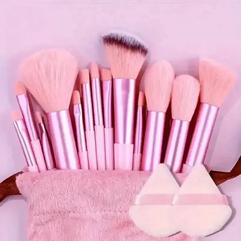 13pcs Premium Synthetic Nylon Bristle Makeup Brush Set - Soft, Gentle, and Cruelty-Free for Flawless Foundation, Blush, Powder, Makeup art