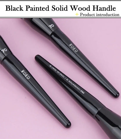 Flat Top Foundation Makeup Brushes Flat Angled Synthetic Hair Face Contour Foundation Liquid Cream Bronzer Buffing Makeup Tool Makeup art