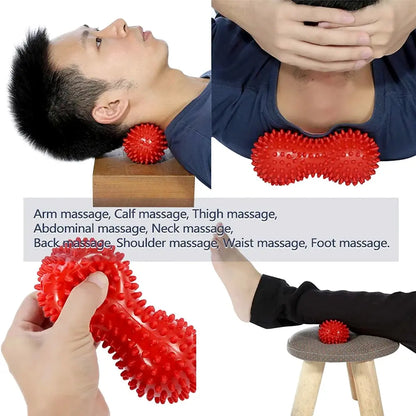 Peanut Ball Foot Massage Ball,Spiky Massage Ball for Trigger Point Therapy,Deep Point Massage,Plantar Fasciitis,Neck Pain Relief Makeup art