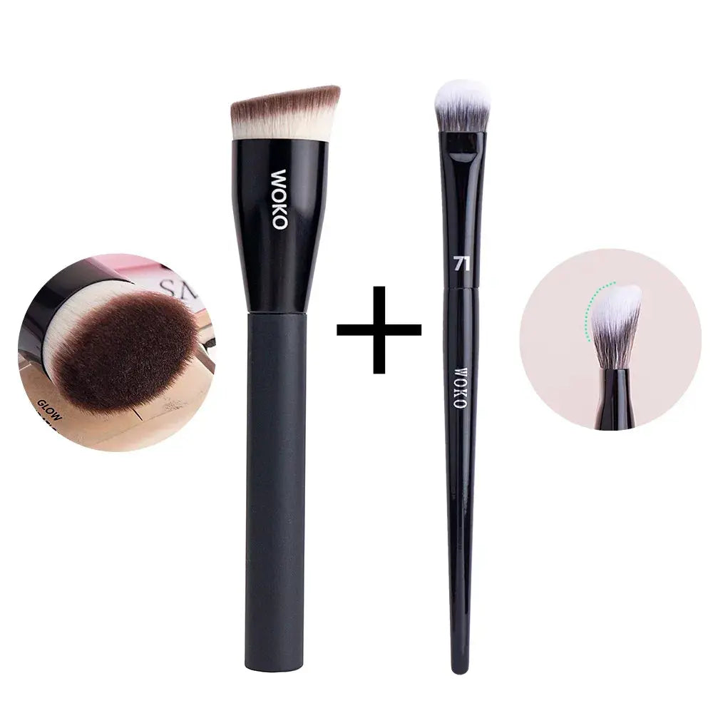 Flat Top Foundation Makeup Brushes Flat Angled Synthetic Hair Face Contour Foundation Liquid Cream Bronzer Buffing Makeup Tool Makeup art