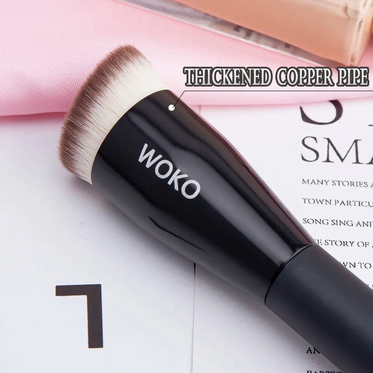 Flat Top Foundation Makeup Brushes Flat Angled Synthetic Hair Face Contour Foundation Liquid Cream Bronzer Buffing Makeup Tool Makeup art