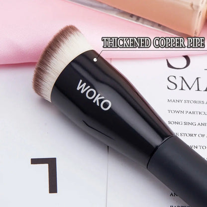 Flat Top Foundation Makeup Brushes Flat Angled Synthetic Hair Face Contour Foundation Liquid Cream Bronzer Buffing Makeup Tool Makeup art