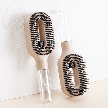 2-in-1 Spray Comb & Scalp Massage Brush | Detangling Hairbrush with Mist Spray Bottle Makeup Art