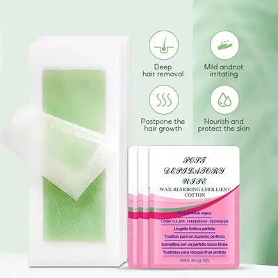 10/20/30/50 Pcs Depilatory Wax Strips For Hair Removal Wax Paper Cold Wax Strips Paper For Face Neck Arm Leg Body Beauty Tools Makeup art