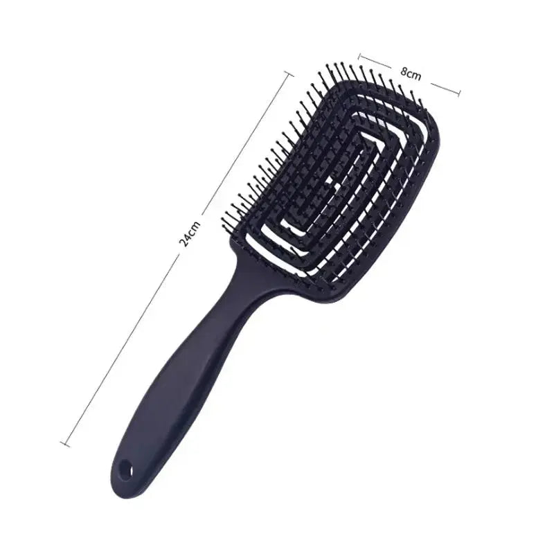 1Pcs Elastic Massage Comb Hollow Out Hair Brush Scalp Massage Combs Hair Styling Detangler Fast Blow Drying Detangling Tool Makeup art
