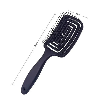 1Pcs Elastic Massage Comb Hollow Out Hair Brush Scalp Massage Combs Hair Styling Detangler Fast Blow Drying Detangling Tool Makeup art