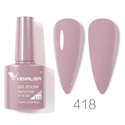 VENALISA 7.5ml Nail Gel Polish VIP5 HEMA Free Semi Permanent Soak off UV LED Nail Gel Varnish Full Coverage Nail Gel Lacquer Makeup art
