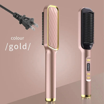 Electric Hot Comb Multifunctional Straight Hair Straightener Comb Negative Ion Anti-Scalding Styling Tool Straightening Brush Makeup art