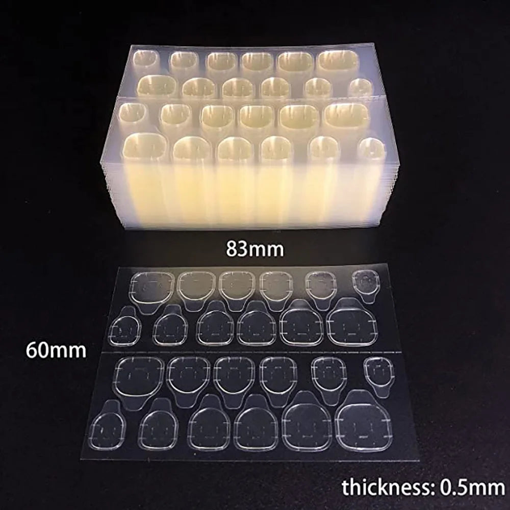 Double Side Nail Glue Sticker Adhesive Tabs for Fake Nails Supre Sticky Waterproof Breathable Nail Jelly Glue Makeup art