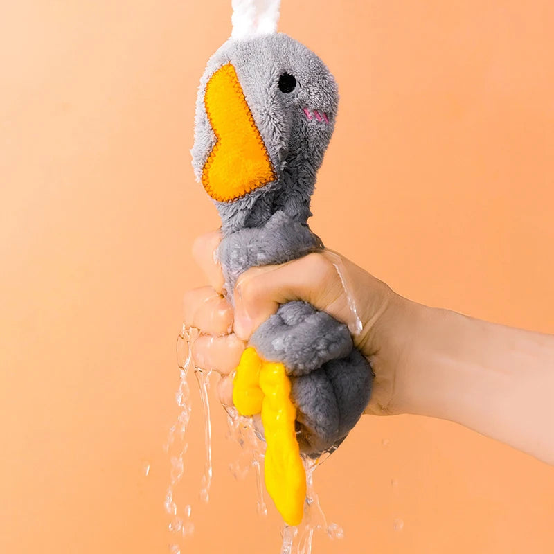 1PC Cartoon Goose Hanging Hand Towel.