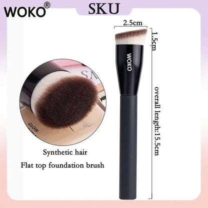 Flat Top Foundation Makeup Brushes Flat Angled Synthetic Hair Face Contour Foundation Liquid Cream Bronzer Buffing Makeup Tool Makeup art