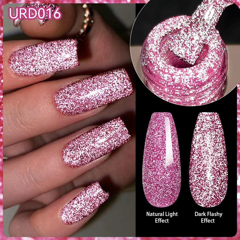 The Diamond Glow™ | Reflective Glitter Gel Polish Makeup art