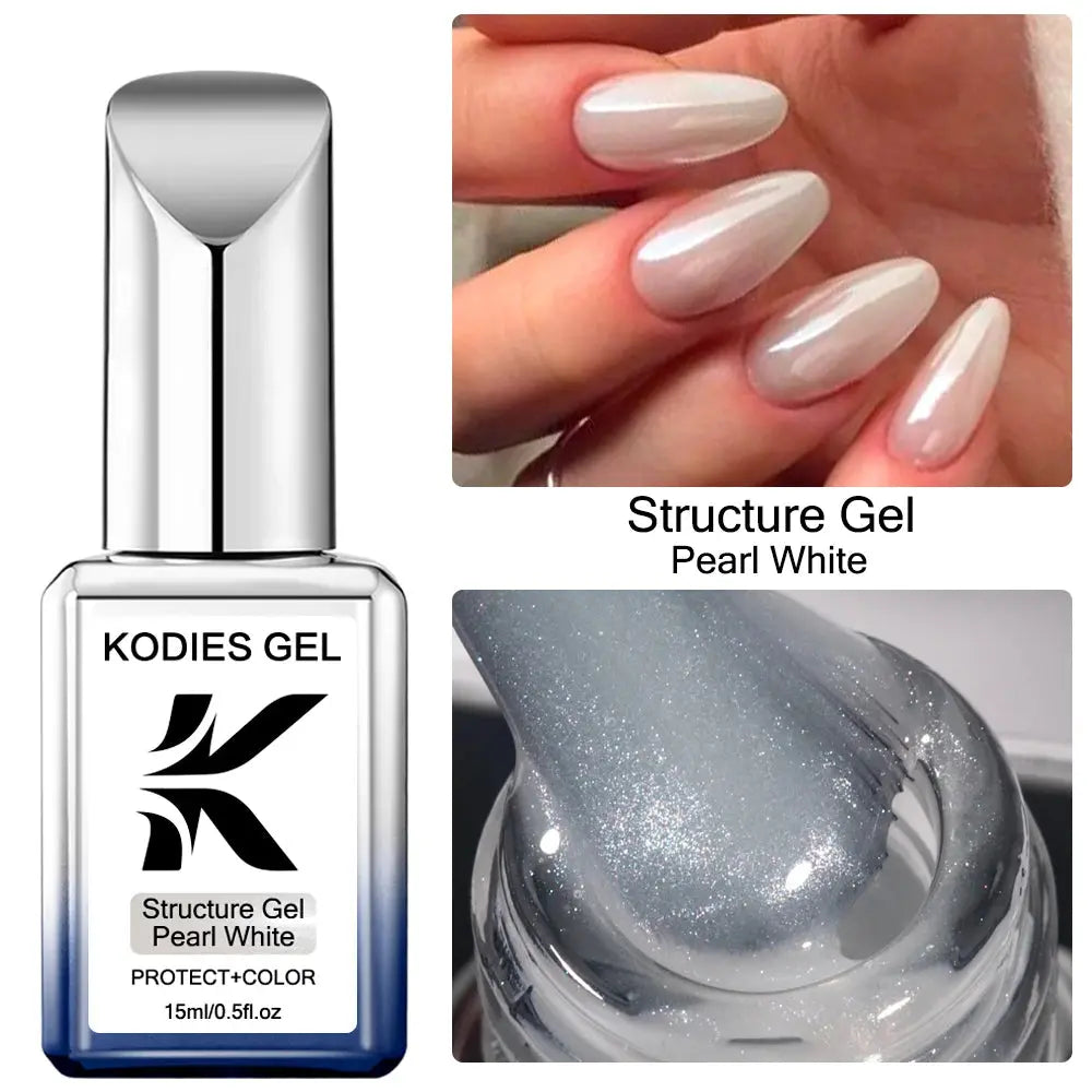 KODIES GEL Structure Rubber Base Gel Nail Polish 15ML UV/LED Cover Pink Gellak Gummy Base Coat Gel Varnish All for Manicure Nail Makeup art