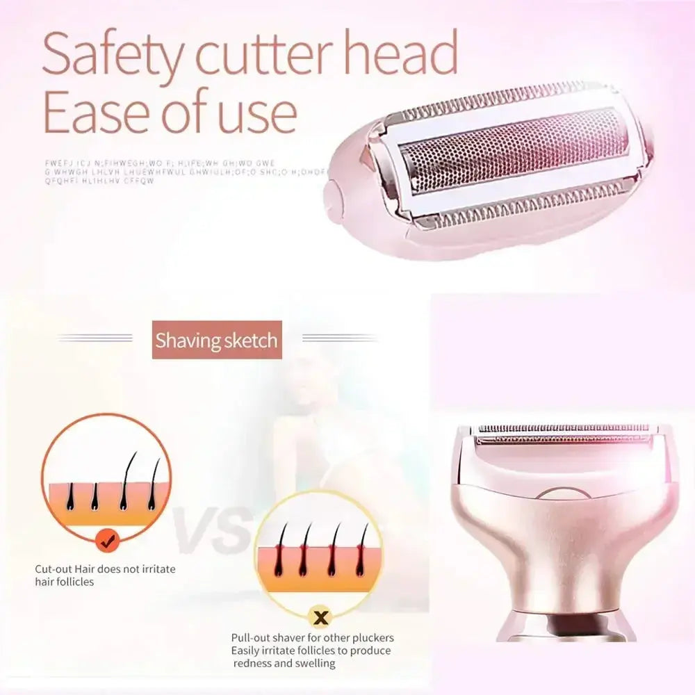 2 In 1 portable Electric Haircut Trimmer epilator woman facial intimate area for body hair removal Sex Shaver Bikini Pubic Rosor Makeup art