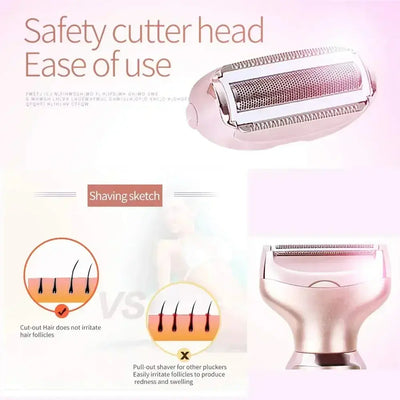 2 In 1 portable Electric Haircut Trimmer epilator woman facial intimate area for body hair removal Sex Shaver Bikini Pubic Rosor Makeup art