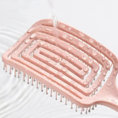1Pcs Elastic Massage Comb Hollow Out Hair Brush Scalp Massage Combs Hair Styling Detangler Fast Blow Drying Detangling Tool Makeup art