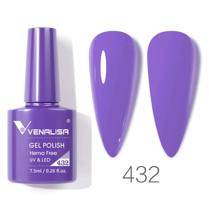 VENALISA 7.5ml Nail Gel Polish VIP5 HEMA Free Semi Permanent Soak off UV LED Nail Gel Varnish Full Coverage Nail Gel Lacquer Makeup art