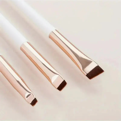 3-Piece Eyeliner & Eyebrow Brushes Set - Ultra-Fine & Flat Tips for Precise Control, High-Quality Precision Makeup Application Makeup art