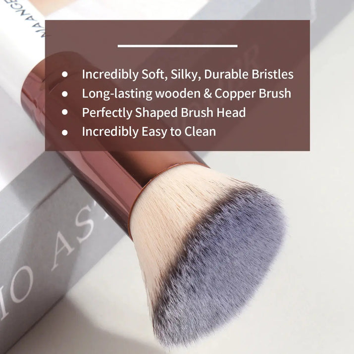 MAANGE 2PCS Foundation Makeup Brush Set Flat Angled Kabuki Powder Blush Brush For Liquid Soft Bristles Cosmetic Makeup Tools Makeup art