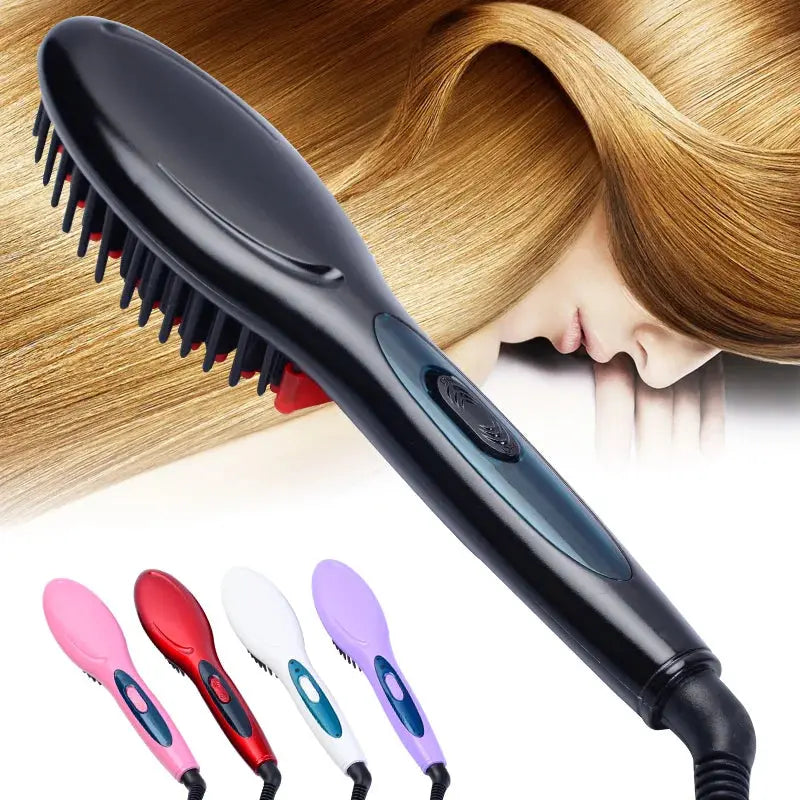New Professional Electric Hair Straightener Comb Hair Brush Straightening Irons EU/ US/ UK/AU Plug Makeup art