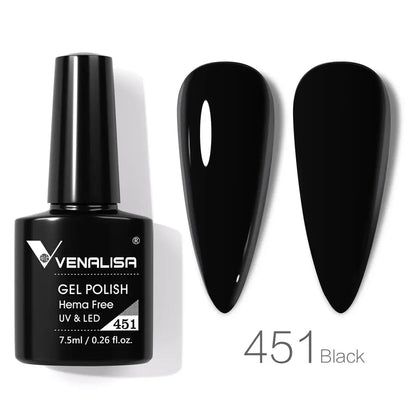 VENALISA 7.5ml Nail Gel Polish VIP5 HEMA Free Semi Permanent Soak off UV LED Nail Gel Varnish Full Coverage Nail Gel Lacquer Makeup art