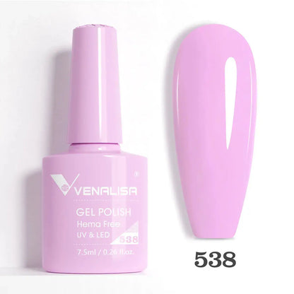 VENALISA 7.5ml Nail Gel Polish VIP5 HEMA Free Semi Permanent Soak off UV LED Nail Gel Varnish Full Coverage Nail Gel Lacquer Makeup art