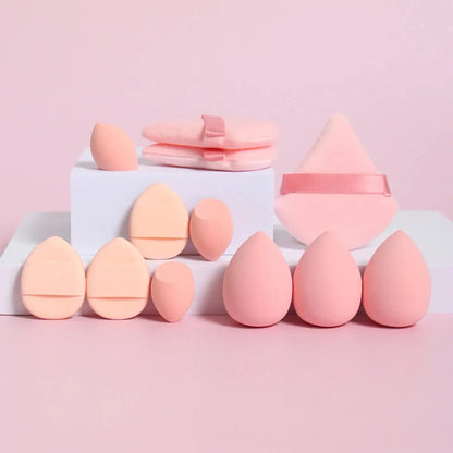 12-Piece All-Purpose Makeup Sponge Set, Made of 3 Loose Powder Puffs, 3 Mini Air Cushion Puffs, 3 Beauty Eggs and 3 Mini Beauty Makeup art