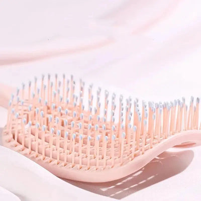 1Pcs Elastic Massage Comb Hollow Out Hair Brush Scalp Massage Combs Hair Styling Detangler Fast Blow Drying Detangling Tool Makeup art