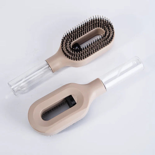 2-in-1 Spray Comb & Scalp Massage Brush | Detangling Hairbrush with Mist Spray Bottle Makeup Art