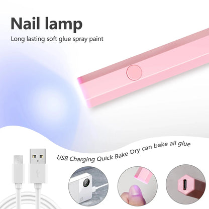 CNHIDS Portable Salon Quick Dry USB Nail Dryer Machine Home Phototherapy Tools Professional UV LED Nail Lamp Mini Flashlight Pen Makeup art