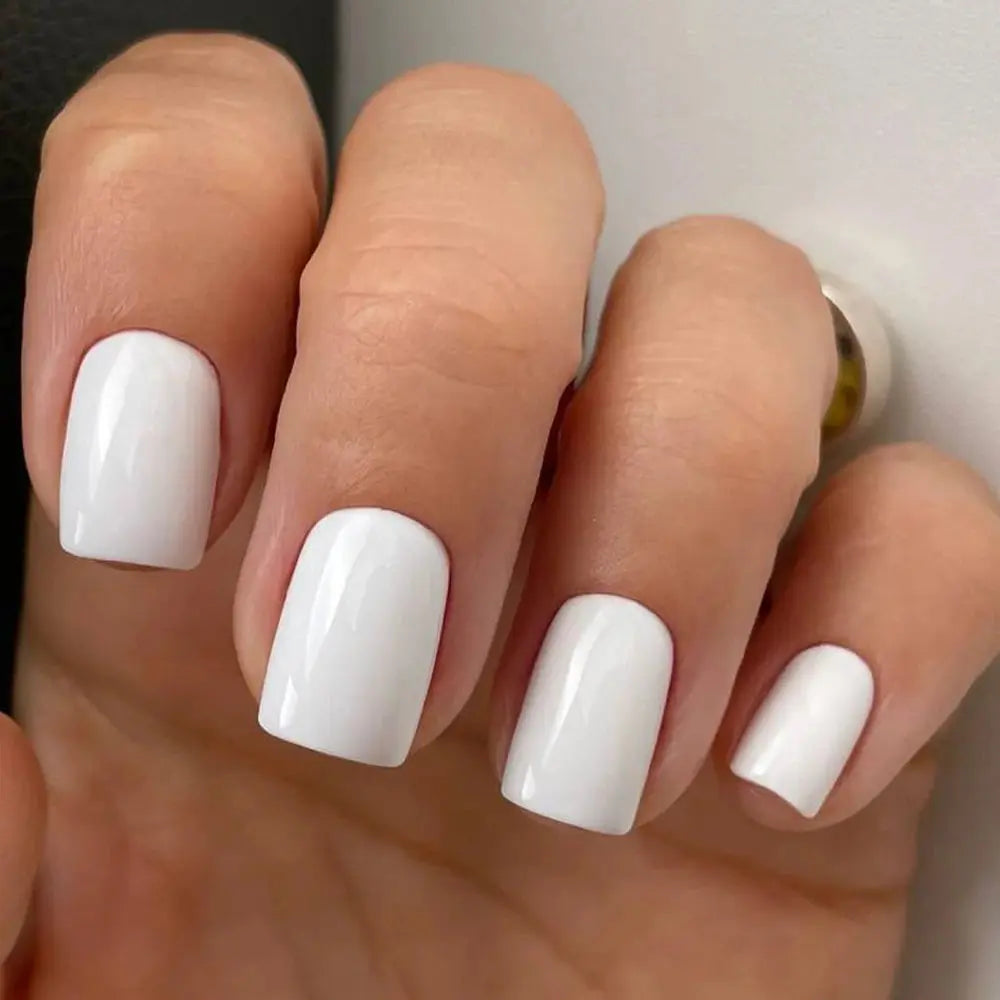 100Pcs Light Pink Press on Nails Short Medium Square Wearable Fake Nails Tips 10 sizes Full Cover False Nails Finger Decoration Makeup art