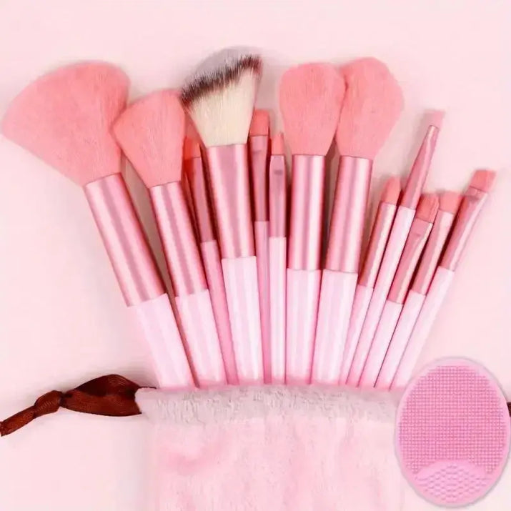 13pcs Premium Synthetic Nylon Bristle Makeup Brush Set - Soft, Gentle, and Cruelty-Free for Flawless Foundation, Blush, Powder, Makeup art