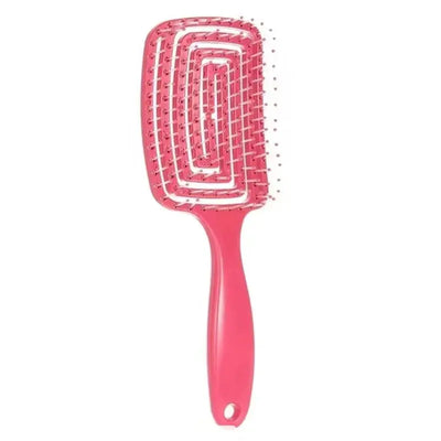 1Pcs Elastic Massage Comb Hollow Out Hair Brush Scalp Massage Combs Hair Styling Detangler Fast Blow Drying Detangling Tool Makeup art