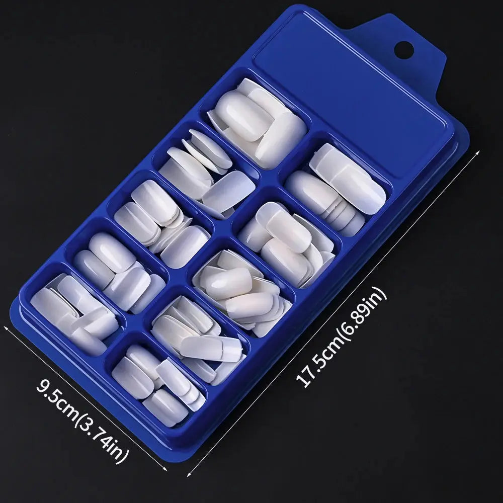 100Pcs Light Pink Press on Nails Short Medium Square Wearable Fake Nails Tips 10 sizes Full Cover False Nails Finger Decoration Makeup art