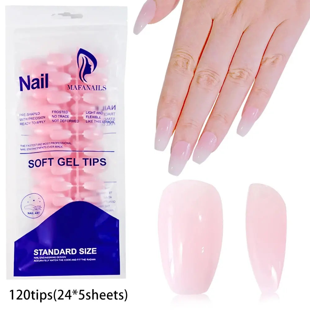100Pcs Light Pink Press on Nails Short Medium Square Wearable Fake Nails Tips 10 sizes Full Cover False Nails Finger Decoration Makeup art
