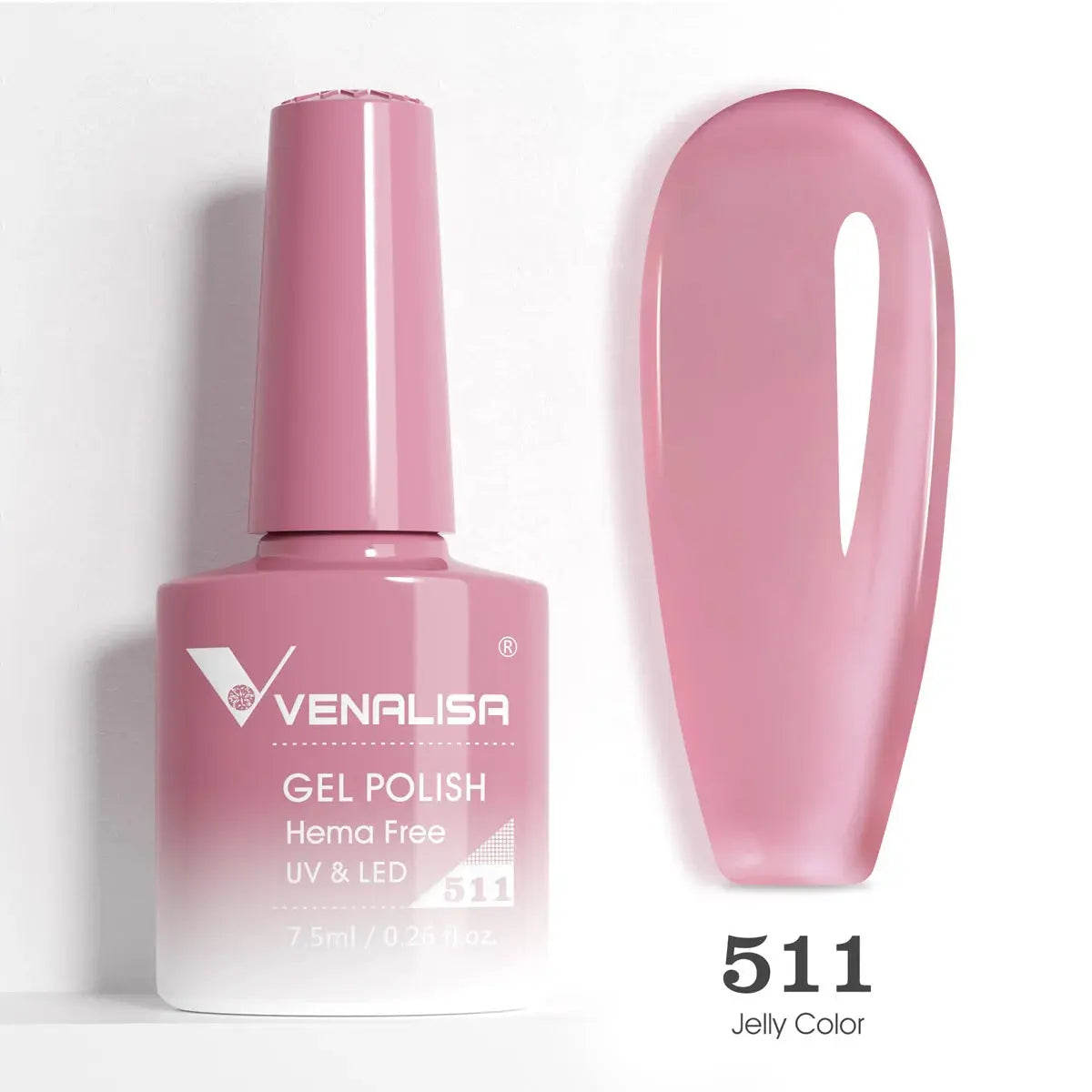 VENALISA 7.5ml Nail Gel Polish VIP5 HEMA Free Semi Permanent Soak off UV LED Nail Gel Varnish Full Coverage Nail Gel Lacquer Makeup art