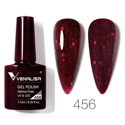 VENALISA 7.5ml Nail Gel Polish VIP5 HEMA Free Semi Permanent Soak off UV LED Nail Gel Varnish Full Coverage Nail Gel Lacquer Makeup art