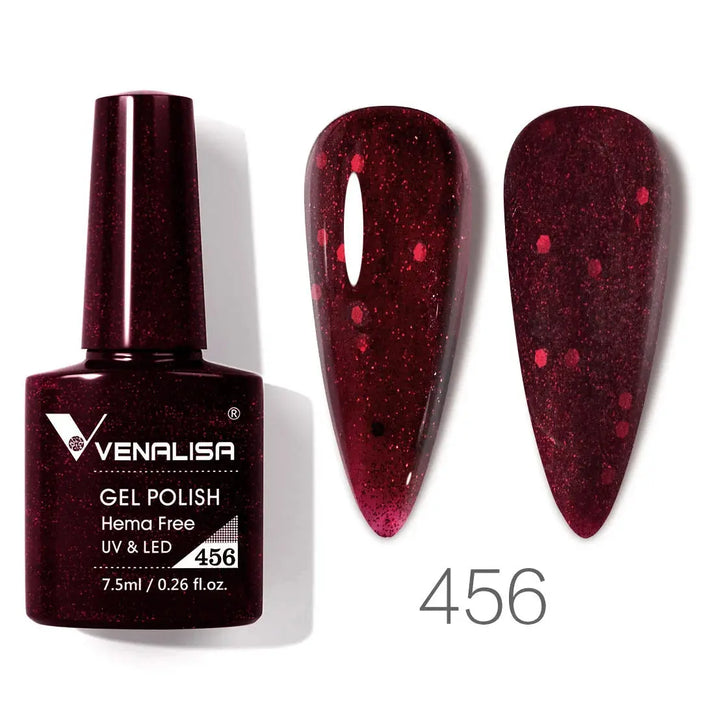 VENALISA 7.5ml Nail Gel Polish VIP5 HEMA Free Semi Permanent Soak off UV LED Nail Gel Varnish Full Coverage Nail Gel Lacquer Makeup art