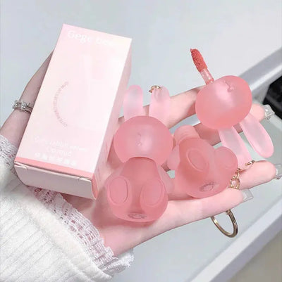 Gege Bear Rabbit Lip Glaze, Matte Velvet Lip Clay Long-lasting Color Non-drying Lipstick Makeup art