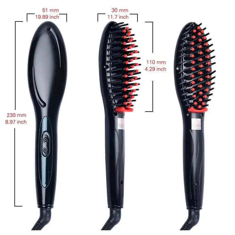 New Professional Electric Hair Straightener Comb Hair Brush Straightening Irons EU/ US/ UK/AU Plug Makeup art