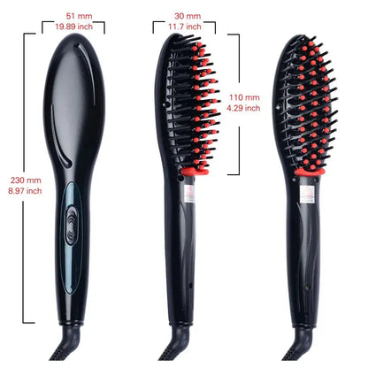 New Professional Electric Hair Straightener Comb Hair Brush Straightening Irons EU/ US/ UK/AU Plug Makeup art