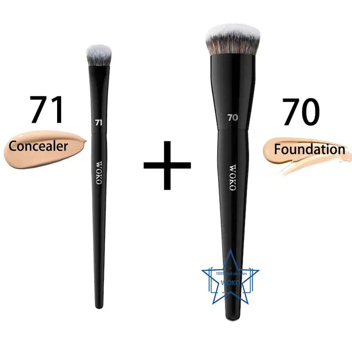 Flat Top Foundation Makeup Brushes Flat Angled Synthetic Hair Face Contour Foundation Liquid Cream Bronzer Buffing Makeup Tool Makeup art