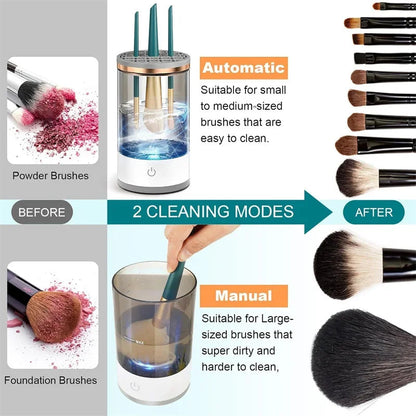 Electric Brush Cleaner Pro: Auto-Wash & Dry in Seconds Makeup art