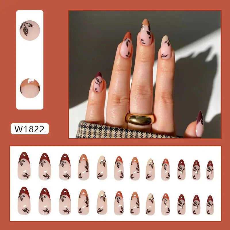 Sweet Sweetheart 24 Pcs Press on Nails Pink Gradient Fake Nails Glossy Artificial Finger Manicure Reusable False Nails for Women Makeup art