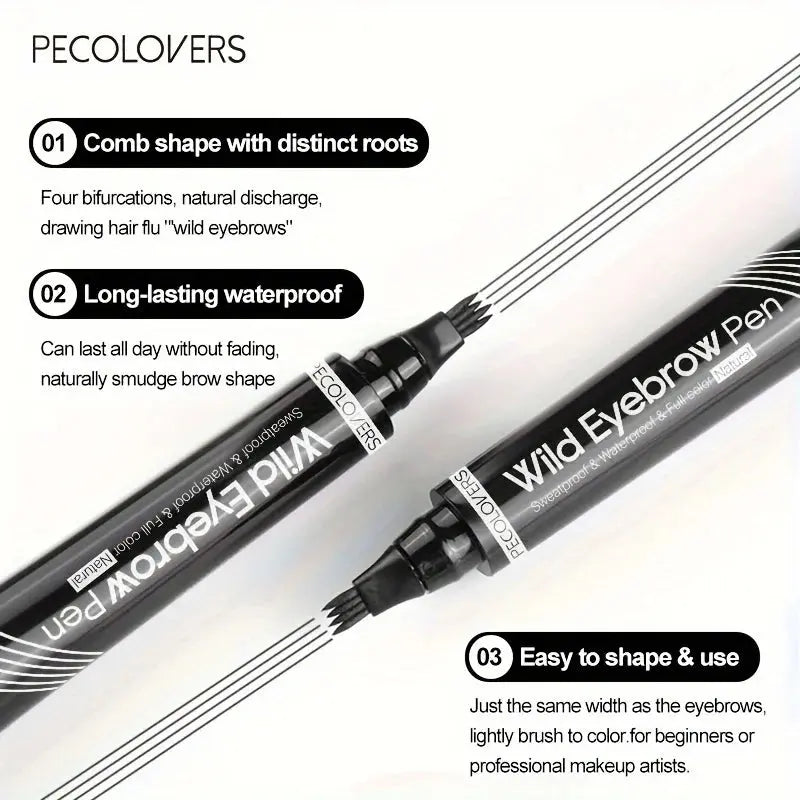 6 Colors 1pc Eyebrow Pen Waterproof 4 Split Tip Eyebrows Pen Eyebrow Tattoo Pen Waterproof Liquid Black Eyebrow Makeup Pencil Makeup art