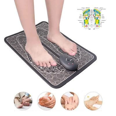 Electric Massage Sole Pad Relieve Sore Feet Leg Cramps Pulse Sole Massager EMS Foot Massager Pad Improve Blood Circulation Makeup art