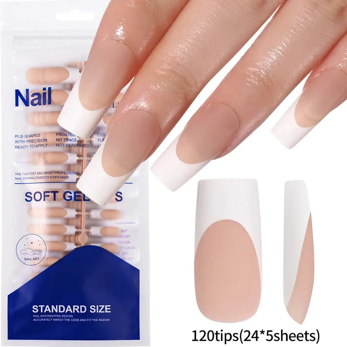 100Pcs Light Pink Press on Nails Short Medium Square Wearable Fake Nails Tips 10 sizes Full Cover False Nails Finger Decoration Makeup art