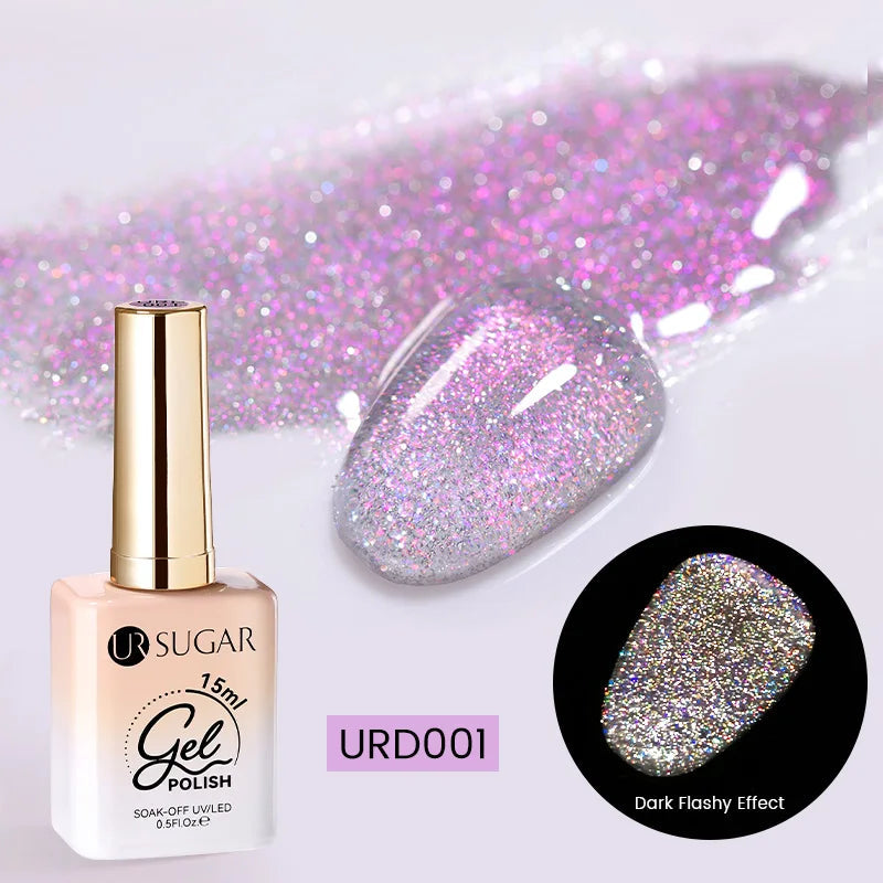 The Diamond Glow™ | Reflective Glitter Gel Polish Makeup art