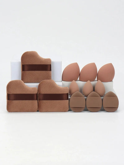 12-Piece All-Purpose Makeup Sponge Set, Made of 3 Loose Powder Puffs, 3 Mini Air Cushion Puffs, 3 Beauty Eggs and 3 Mini Beauty Makeup art